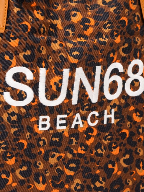 LOGO BEACH Strandtasche aus Segeltuch beige/fluoreszierendes orange - Damentaschen
