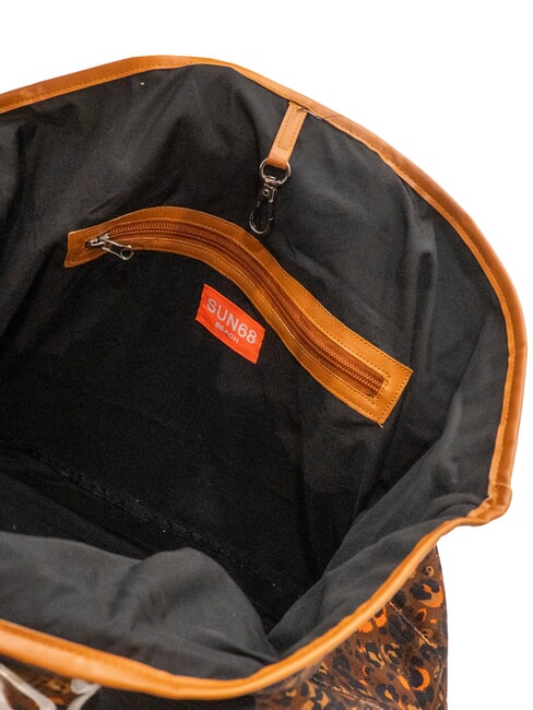 LOGO BEACH Strandtasche aus Segeltuch beige/fluoreszierendes orange - Damentaschen