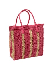 SUN68 RAFIA Strandtasche aus Raffiabast cremeweiß/zyklame - Damentaschen - 2