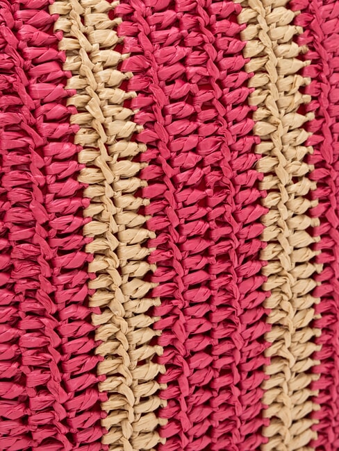 RAFIA Strandtasche aus Raffiabast cremeweiß/zyklame - Damentaschen