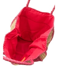 SUN68 RAFIA Strandtasche aus Raffiabast cremeweiß/zyklame - Damentaschen - 4