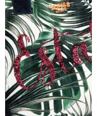 SUN68 FANCY SPONGE ALLOVER Strandtasche aus Canvas mit Schulterriemen Englischgrün/Cremeweiß - Damentaschen - 3