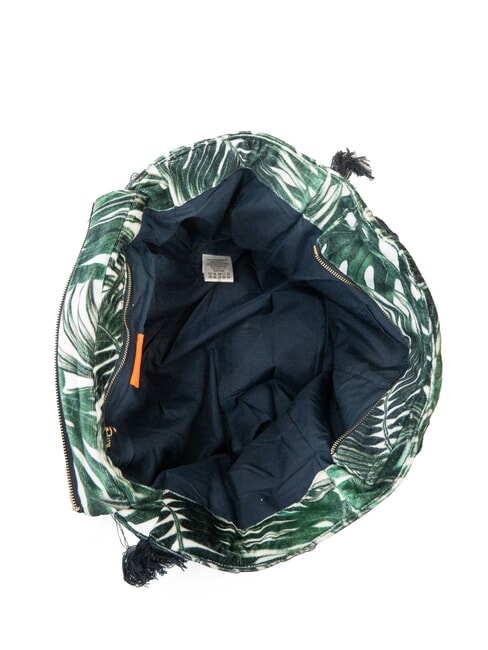 FANCY SPONGE ALLOVER Strandtasche aus Canvas mit Schulterriemen Englischgrün/Cremeweiß - Damentaschen