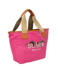SUN68 LOGO BEACH Strandtasche aus Segeltuch Fuchsie - Damentaschen - 2