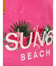 SUN68 LOGO BEACH Strandtasche aus Segeltuch Fuchsie - Damentaschen - 3