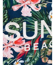 SUN68 LOGO BEACH Strandtasche aus Segeltuch Marineblau/Fuchsia - Damentaschen - 3