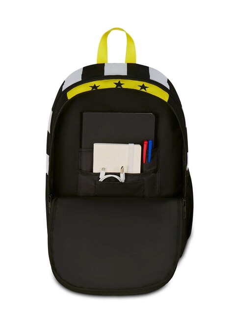 MAGIC GOAL Erweiterbarer Rucksack STREIFEN SCHWARZ / WEISS - Rucksäcke für Schule &amp; Freizeit