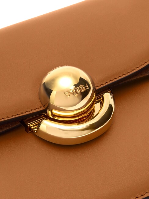 SFERA Mini-Umhängetasche aus Leder Brandy - Damentaschen