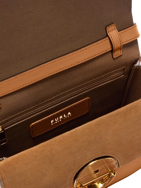 SFERA Mini-Umhängetasche aus Leder Brandy - Damentaschen