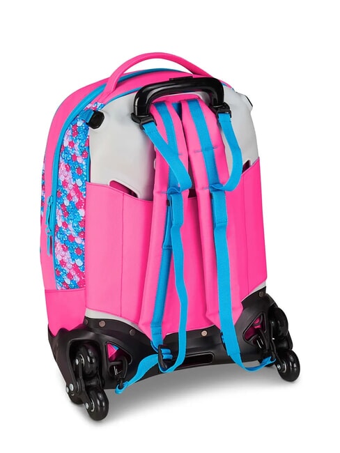 FEVER Abnehmbarer 3-Rad-Trolley-Rucksack fluoreszierendes Türkis - Rucksäcke mit Trolleyfunktion