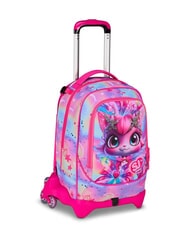 SJGANG CAT LED Abnehmbarer 3-Rad-Trolley-Rucksack - Rucksäcke mit Trolleyfunktion