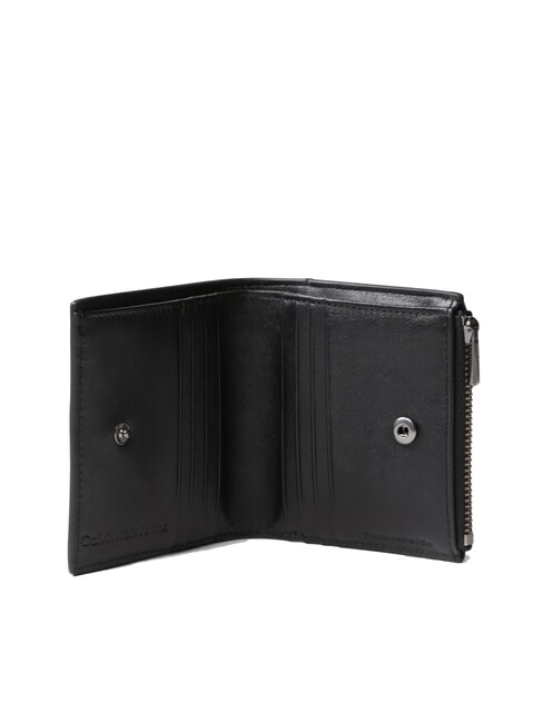 SCULPTED IMPRESS Mini-Geldbörse aus Leder auf Schwarz - Brieftaschen Herren