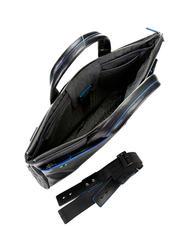 PIQUADRO BLUE SQUARE SPECIAL 15,6-Zoll-Laptop-Aktentasche aus Leder Schwarz - Arbeitstaschen - 2
