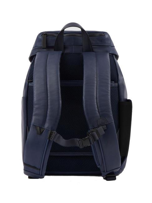 CAMPIONARIO - FINN  14-Zoll-PC-Rucksack aus Leder Blau - PC-Rucks&auml;cke