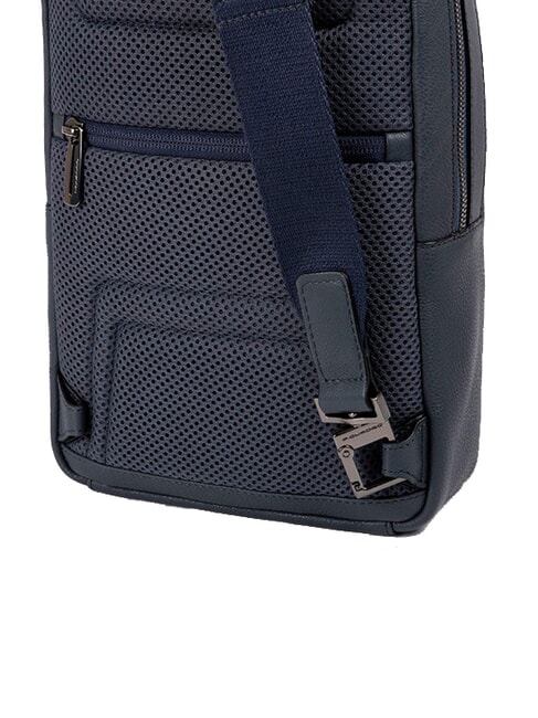CAMPIONARIO -  NABUCCO One-Shoulder-Rucksack aus Leder Blau - PC-Rucks&auml;cke