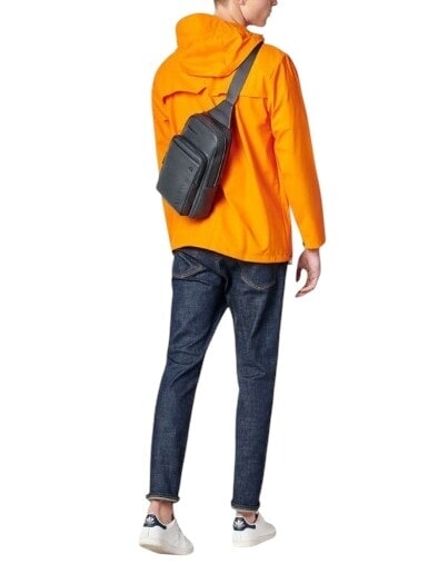 CAMPIONARIO -  NABUCCO One-Shoulder-Rucksack aus Leder Blau - PC-Rucks&auml;cke