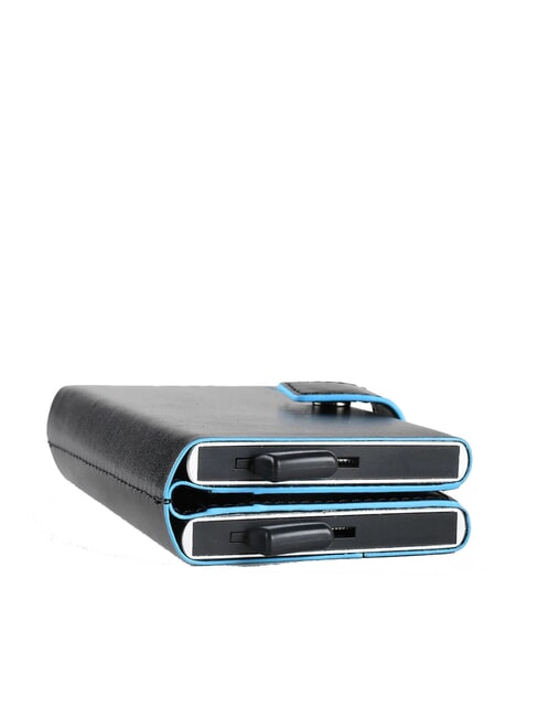 CAMPIONARIO - BLUE SQUARE Kartenetui aus Leder  Schwarz - Brieftaschen Herren