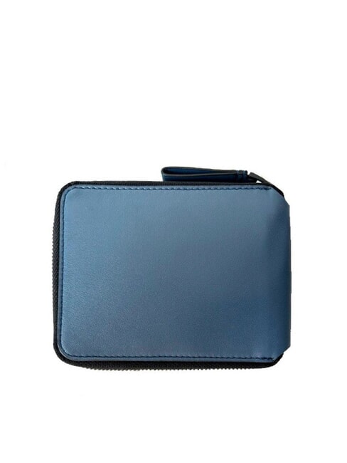 CAMPIONARIO - MG Mittelgro&szlig;e Brieftasche mit Rundum-Rei&szlig;verschluss Blau - Brieftaschen Herren