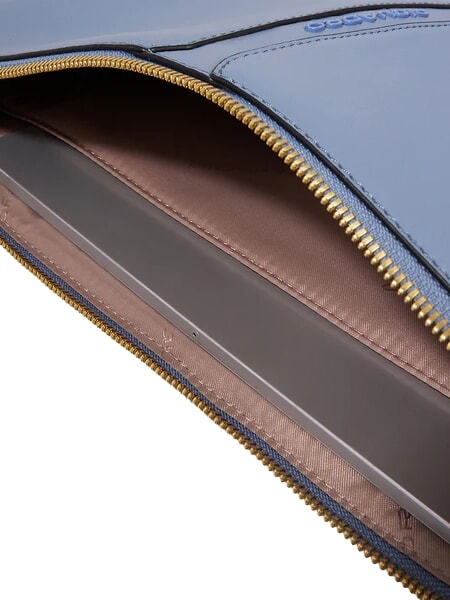 RAY  iPad-Hülle aus Leder blau / braun - Damentaschen