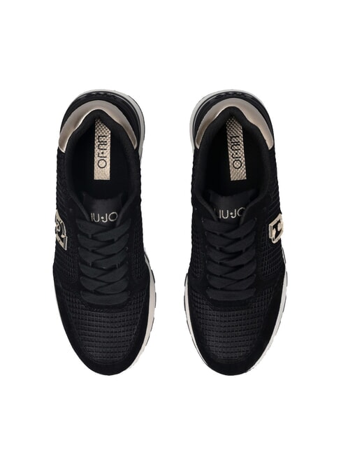 AMAZING 25 Sneakers aus Wildleder und Mesh schwarz/hellgold - Damenschuhe