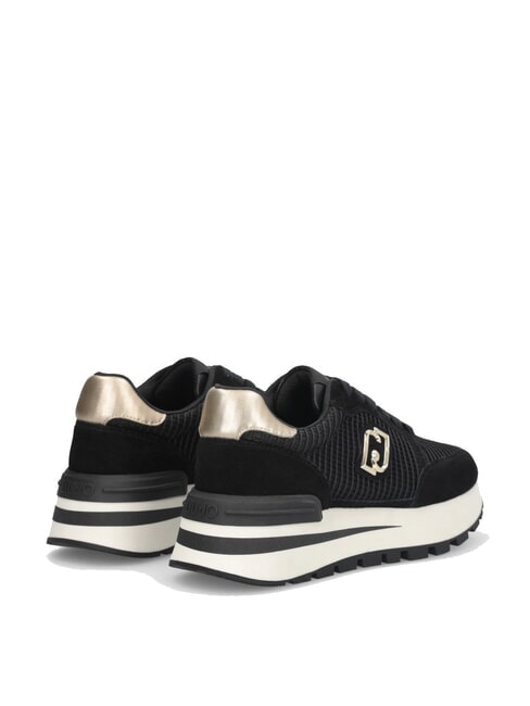 AMAZING 25 Sneakers aus Wildleder und Mesh schwarz/hellgold - Damenschuhe