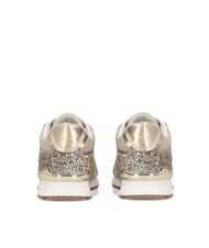 LIUJO MAXI WONDER LOW 02 Sneakers aus Glitzer und Mesh Seil/Hellgold - Damenschuhe - 7