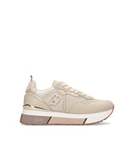 LIUJO MAXI WONDER 01 Sneakers aus Leder und Mesh helles Seil - Damenschuhe - 3