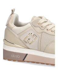 LIUJO MAXI WONDER 01 Sneakers aus Leder und Mesh helles Seil - Damenschuhe - 6
