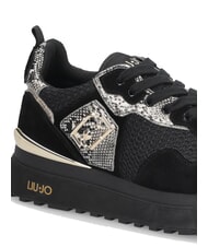 LIUJO MAXI WONDER 01 Plateau-Sneaker mit Python-Details Schwarz - Damenschuhe - 6