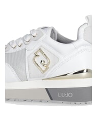 LIUJO MAXI WONDER 01 Sneakers aus Leder und Mesh Weiß - Damenschuhe - 6