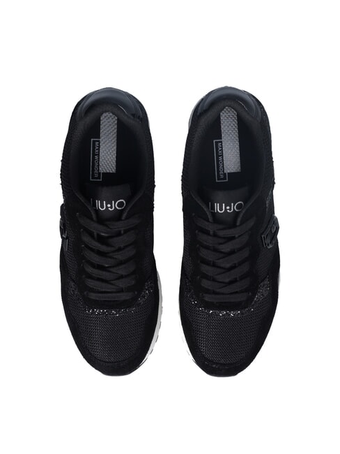 MAXI WONDER LOW 02 Sneakers aus Glitzer und Mesh Schwarz - Damenschuhe