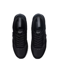 LIUJO MAXI WONDER LOW 02 Sneakers aus Glitzer und Mesh Schwarz - Damenschuhe - 4