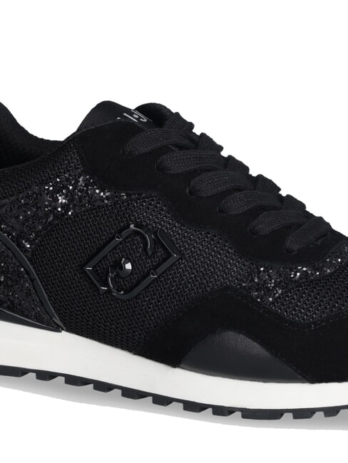 MAXI WONDER LOW 02 Sneakers aus Glitzer und Mesh Schwarz - Damenschuhe