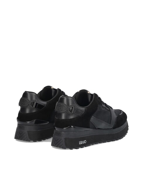 MAXI WONDER 91 Plateau-Sneaker mit Lackledereinsätzen Schwarz - Damenschuhe