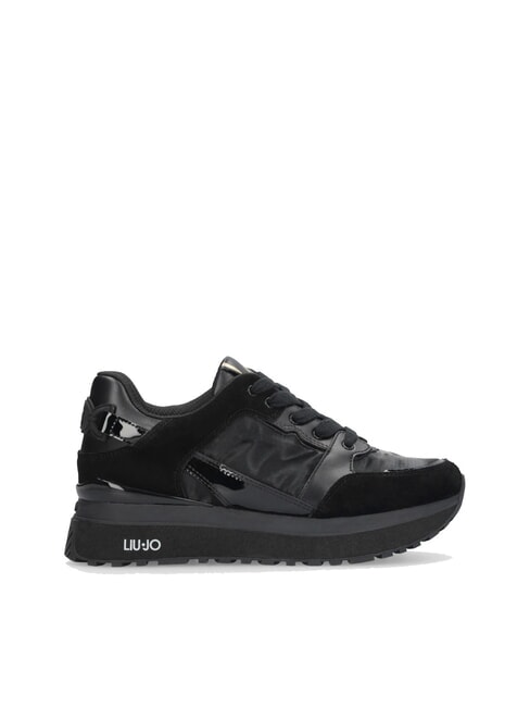 MAXI WONDER 91 Plateau-Sneaker mit Lackledereinsätzen Schwarz - Damenschuhe