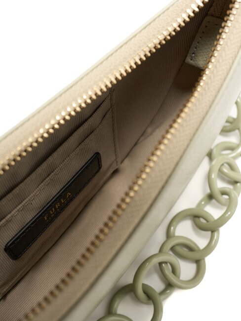 SFERA Ares Ledertasche mit Kettengriff heller Salbei - Damentaschen