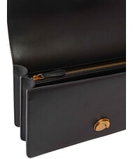 PINKO LOVE ONE CLASSIC Umhängetasche aus Leder mit Überschlag schwarz-antikgold - Damentaschen - 7