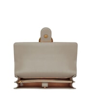 PINKO LOVE ONE CLASSIC Umhängetasche aus Leder mit Überschlag Walnuss-Antikgold - Damentaschen - 4