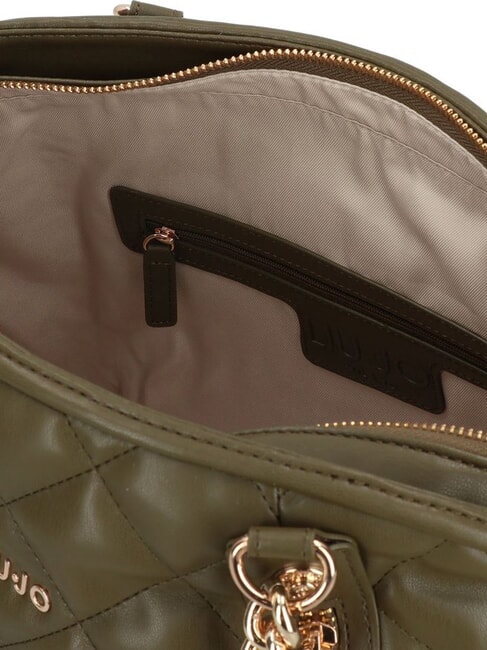 KATE Gesteppte Tasche mit Kettengriffen Armeegrün - Damentaschen