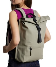 RAINS ROLLTOP RUCKSACK Großer wasserdichter Rucksack Drift - Rucksäcke für Schule &amp; Freizeit - 4