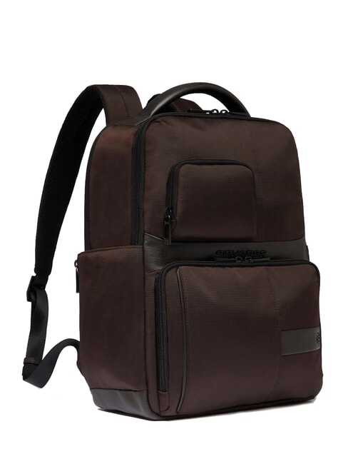 WOLLEM Rucksack aus Leder und Stoff, 14-Zoll-Laptophalter MORO - PC-Rucksäcke