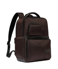 PIQUADRO WOLLEM Rucksack aus Leder und Stoff, 14-Zoll-Laptophalter MORO - PC-Rucksäcke - 2