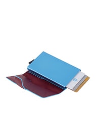 PIQUADRO BLUE SQUARE Kreditkartenetui aus Leder und Metall ROT - Brieftaschen Herren - 2