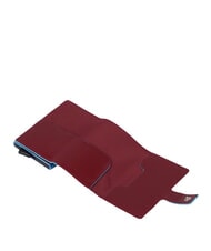 PIQUADRO BLUE SQUARE Kreditkartenetui aus Leder und Metall ROT - Brieftaschen Herren - 3