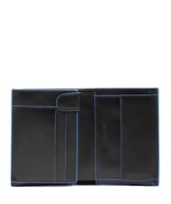 PIQUADRO BLUE SQUARE Vertikale Lederbrieftasche Schwarz - Brieftaschen Herren - 2