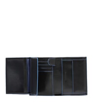PIQUADRO BLUE SQUARE Vertikale Lederbrieftasche Schwarz - Brieftaschen Herren - 3