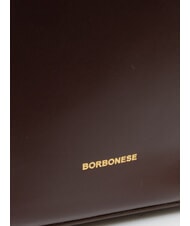 BORBONESE BRIDLE MEDIUM HOBO Umhängetasche aus Leder Kastanie/Pilz - Damentaschen - 3