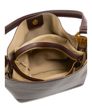 BORBONESE BRIDLE MEDIUM HOBO Umhängetasche aus Leder Kastanie/Pilz - Damentaschen - 5