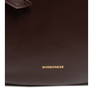 BORBONESE BRIDLE MEDIUM HOBO Mittlere Hobo-Tasche aus Nappaleder Kastanie/Pilz - Damentaschen - 3