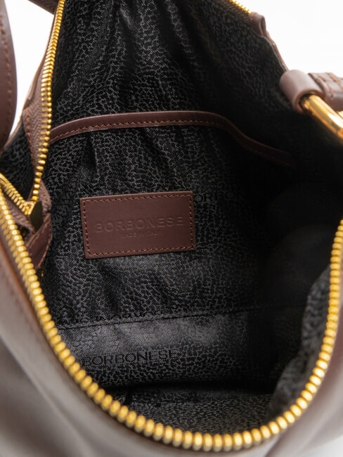 BRIDLE MEDIUM HOBO Mittlere Hobo-Tasche aus Nappaleder Kastanie/Pilz - Damentaschen